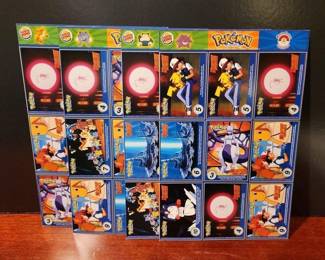  1999 POKEMON BURGER KING CARD SHEETS. 4 IN TOTAL