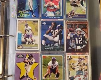 20 PAGE BINDER , TOM BRADY AND DOZENS OF OTHER STARS