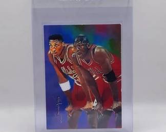 JORDAN / PIPPEN ARTIST CARD. SIGNED BY ARTIST!