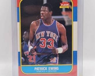 1986 FLEER PATRICK EWING ROOKIE CARD. NICE CARD