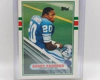 BARRY SANDERS ROOKIE 89 TOPPS CARD. VERY NICE