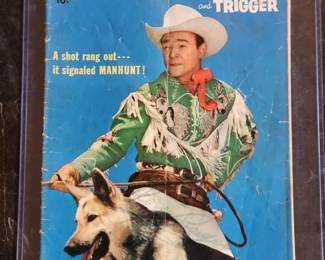  RARE SIGNED 1957 ROY ROGER COMIC BOOK AUTOGRAPHED