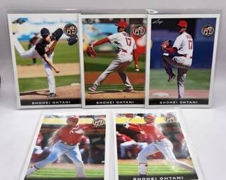  5 SHOHEI OHTANI ROOKIE CARDS
