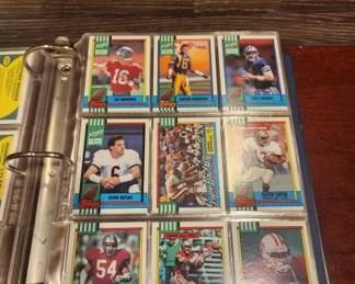 LARGE BINDER FULL OF FOOTBALL CARDS