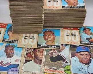  1968 TOPPS BASEBALL SET . 343/598 CARD PARTIAL SET