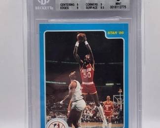 1986 STAR RALPH SAMPSON BECKETT 9 . RARE CARD