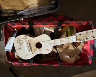 One of multiple guitars