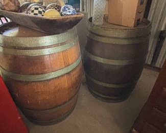 Large whiskey barrels