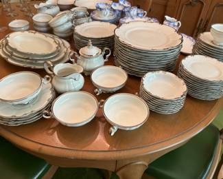 Amazing Collection of Silver-Rimmed China