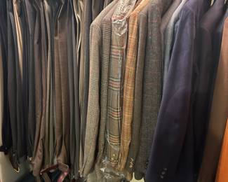 Fine collection of men’s pants, jackets, suits