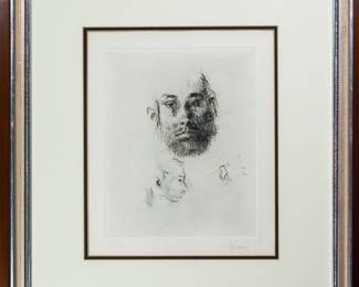Studies Etching - Jack Levine