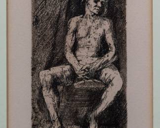The Man - Etching Lithograph - Thomas Cornell
