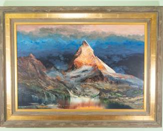 Matterhorn Oil on Canvas - Heinz Munnich