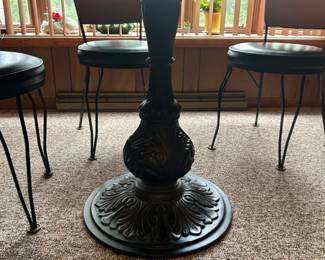 Close up of table base