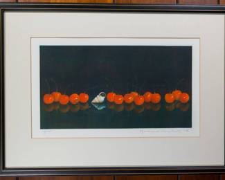 At The Window -  Mezzotint Etching - Nobuo Satoh