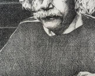 Albert Einstein Etching - Paul Giovanopolous