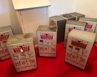 Multiple Antique Stamp Machines