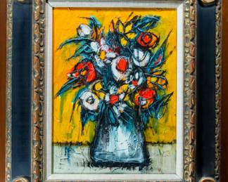 Mixed Bouquet in Vase - Acrylic Painting - Zorin