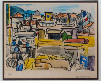 Quasi de Port Lithograph - Francois Desnoyer