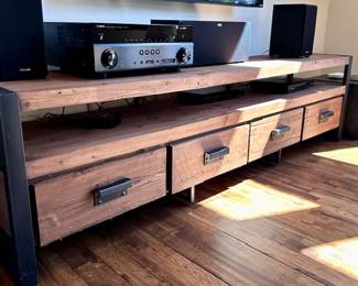 Industrial Style long/low Cabinet for media/under a TV 