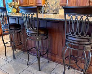 Sold separate/ (3) Bar Stools
 (new cost 200 each)