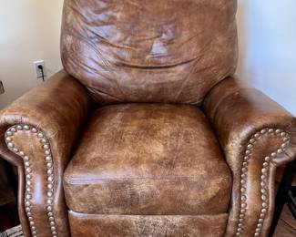 Leather Recliner nail head 