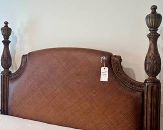 Woven/Wood details in Hemmingway Queen Bed. (Upstairs)