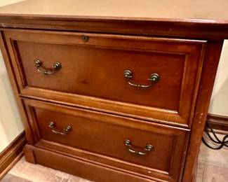 (3) Various Lateral Files / Wood Cabinets 