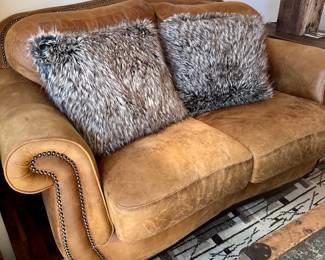 Leather Seating Loveseat size Nice