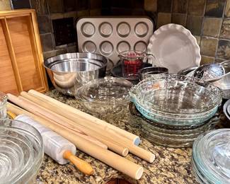 Lots baking pie plates +