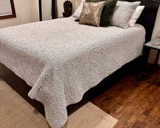 Leather Sleigh Bed w/Excellent Mattress Complete …all beds in as new appearance
Upstairs 