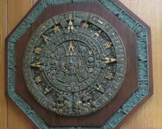 Mayan calendar wall plaque