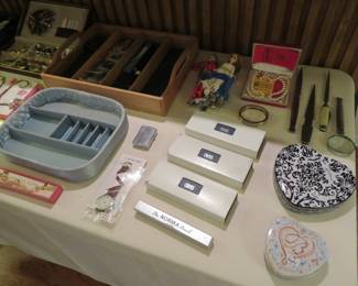 Cross pens, costume jewelry