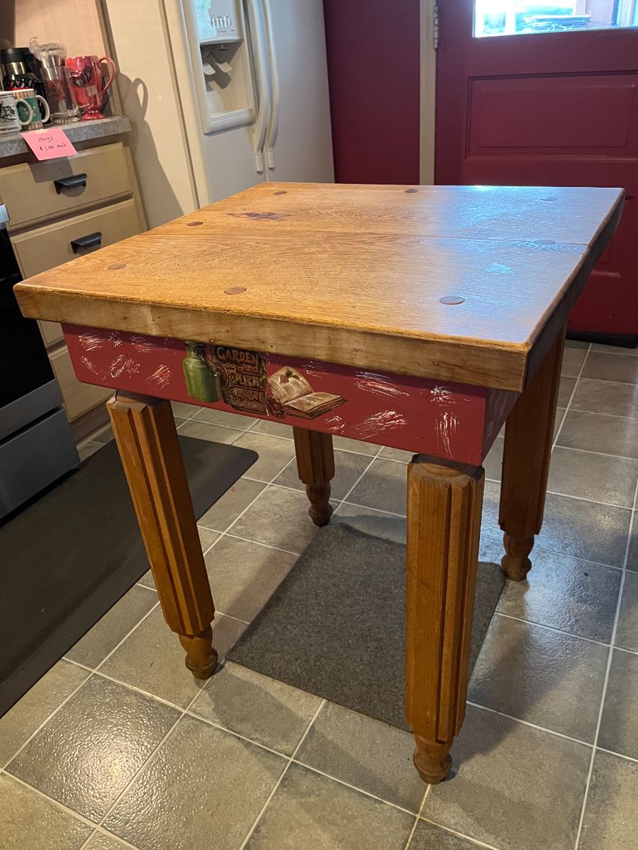 Butcher block island