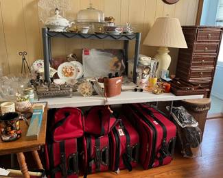 More luggage, lamp, and more