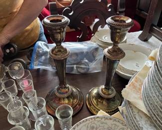 Sterling silver candlesticks, plus others not in pictures 