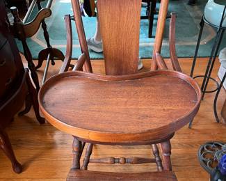 Antique baby high chair 