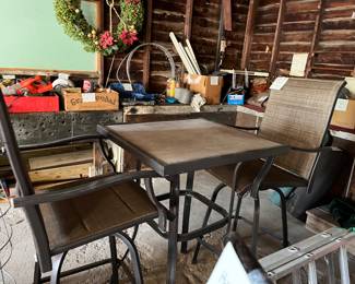 Bar height patio set