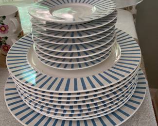 Blue & White Stripe HORCHOW Dishes