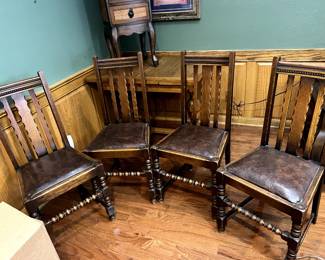 4 super sturdy all wood chairs