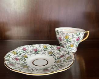 Vintage Rosina bone china teacup & saucer 