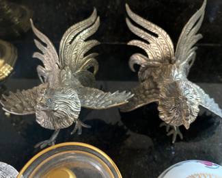Metal fighting cocks 