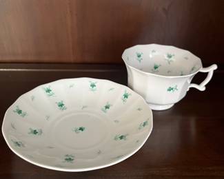 Vintage Straffordshire Sprig pattern cup & saucer 