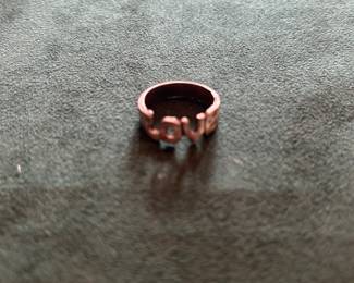 Sterling silver love ring