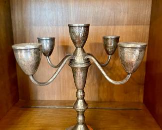 Weighted sterling silver candelabra 