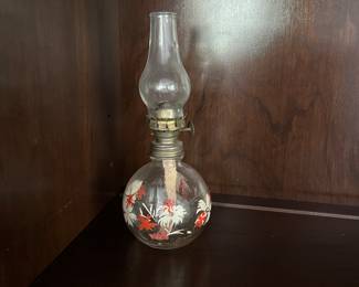 Hand painted oil lamp