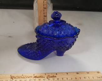 Cobalt Blue Lidded Slipper 