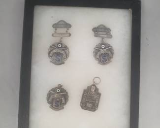 Display Lot Buttons Militaria etc