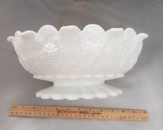 Grape Vine West Moreland Glass Footed Bowl