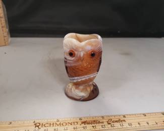 Imperial Brown Slag Owl Creamer